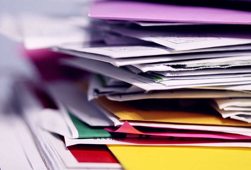 Stacks of paper and folders